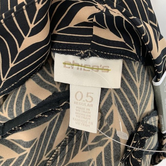 Chico's Wide Leg Pants Sz 0.5 USA Regular 6 Elevated Miter Print NO WRINKLE NWT - Picture 9 of 12